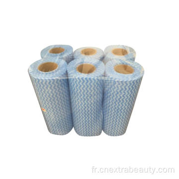 Lingettes nettoyantes polyvalentes Rouleau d&#39;essuyage sec non tissé